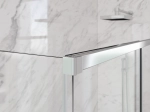 Paroi de douche coulissante, L. 90 à 220 cm, Hauteur 150 à 220 cm, fabrication sur mesure, verre de sécurité et traité anti-calcaire, garantie 5 ans, LIVRAISON OFFERTE